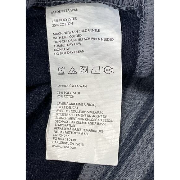 Prana Gray/Blue Stripe Paradiso Open Wrap Cardigan Cocoon Women's Size X-Large - Picture 10 of 10